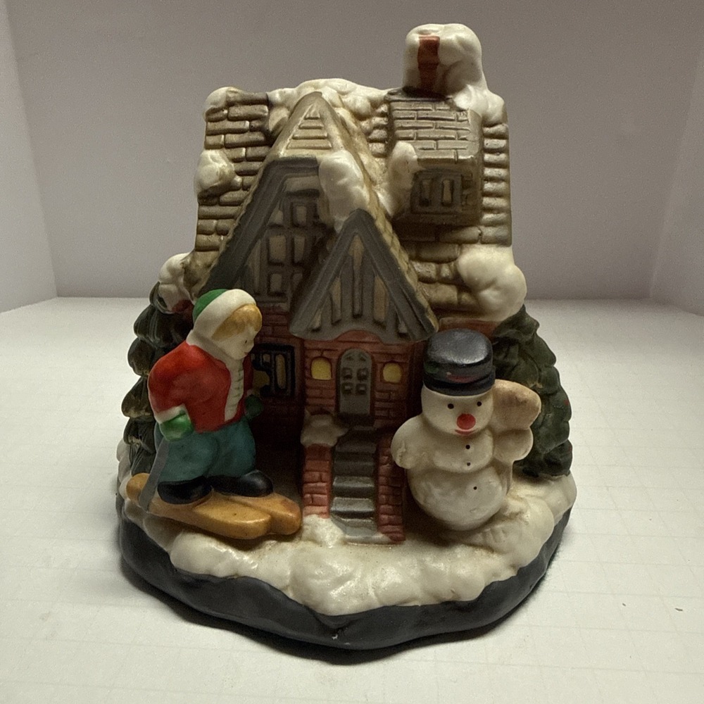 VTG 80s home for the holidays ceramic musical house jingle bells Christmas 1989